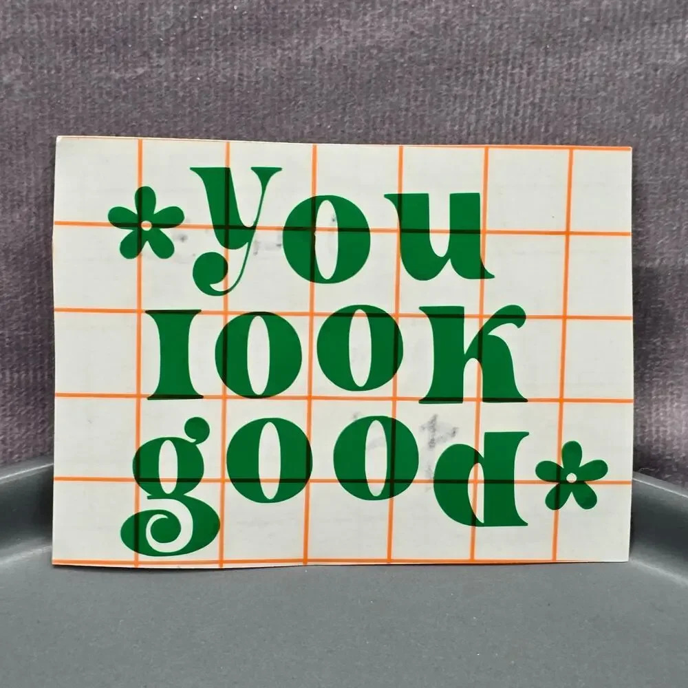 You Look Good Green Mirror Decal Vinyl Stickers Peel and Stick Affirmation
